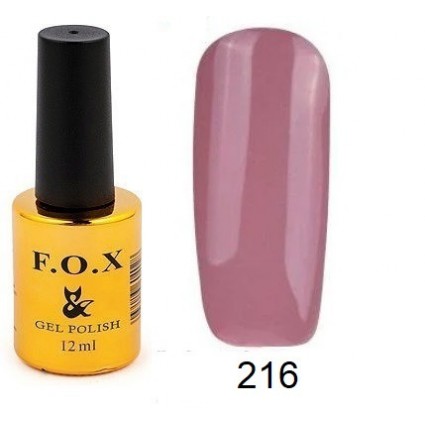Гель-лак F.O.X Gel Polish Gold Pigment 216 рожево-кавовий 12 мл