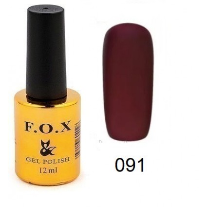 Гель-лак F.O.X Gel Polish Gold Pigment 091 червоно-бордовий 12 мл