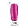 Гель-лак F.O.X gel-polish gold Pigment 006 темно-малиновий з блискітками 12 мл
