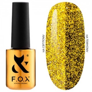 Топ для гель-лаку F.O.X Top Blaze 003 дрібні золотисті часточки 7 мл