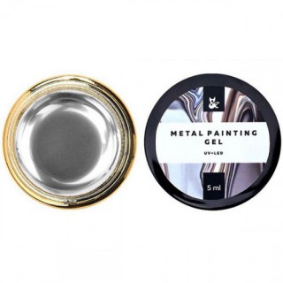 Гель-фарба F.O.X Metal painting gel 001 срібло 5 мл
