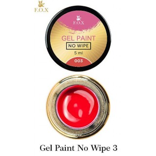 Гель-фарба F.O.X Gel paint No Wipe 003 червоний 5 мл