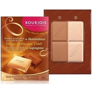 Пудра для обличчя Bourjois Delice de Poudre DUO блискуча з ефектом засмаги 16,5 гр