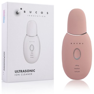 Ультразвуковий іонний скрабер для чищення обличчя Bucos Ultrasonic Ion Cleaner U1 персиковий
