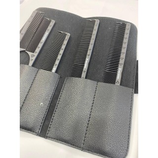 Набір карбонових гребінців Proline JF013 для стилістів (5 шт.+чохол)