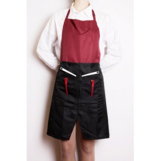 Фартух Proline BP18035 чорно\бордовий довгий на зав’язках