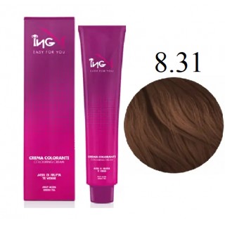 Крем-фарба для волосся ING Professional Colouring Cream 8.31 Світлий золотистий блондин попелястий 100 мл
