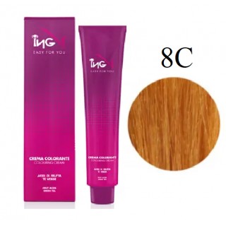 Крем-крошка для волосся ING Professional Coloring Cream 8C Мідний 100 мл