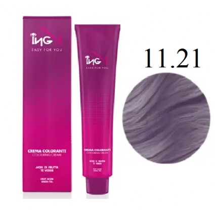 Крем-фарба для волосся ING Professional Coloring Cream 11.21 Платиновий блондин фіолетовий золотистий 100 мл