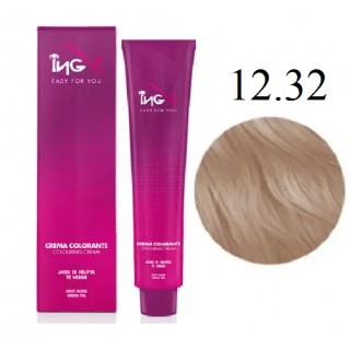 Крем-фарба для волосся ING Professional Coloring Cream 12.32 Ультра блонд золотисто-фіолетовий 100 мл