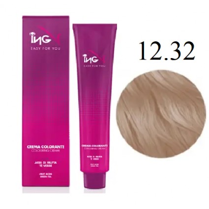 Крем-фарба для волосся ING Professional Coloring Cream 12.32 Ультра блонд золотисто-фіолетовий 100 мл