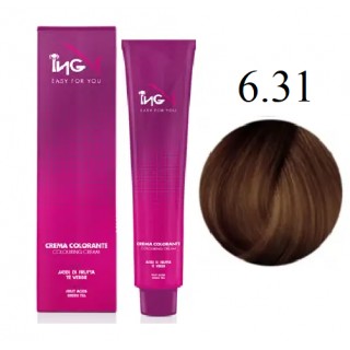Крем-фарба для волосся ING Professional Coloring Cream 6.31 Темний блондин золотисто-попелястий 100 мл