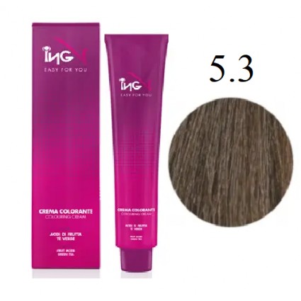 Крем-фарба для волосся ING Professional Coloring Cream 5.3 Світло-каштановий золотистий 100 мл