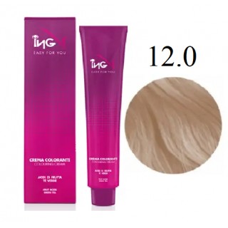 Крем-фарба для волосся ING Professional Coloring Cream 12.0 Світлий блондин фіолетово-попелястий 100 мл