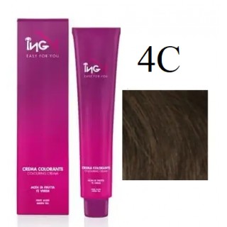Крем-фарба для волосся безаміачна ING Professional Colouring Cream No Ammonia 4С Темний шоколад 100 мл