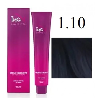 Крем-фарба для волосся безаміачна ING Professional Colouring Cream No Ammonia 1.10 Синьо-чорний 100 мл