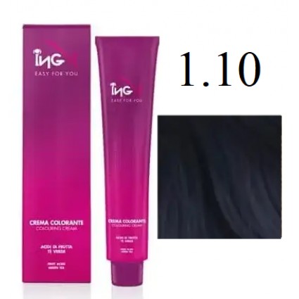 Крем-фарба для волосся безаміачна ING Professional Colouring Cream No Ammonia 1.10 Синьо-чорний 100 мл