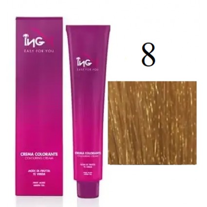 Крем-фарба для волосся безаміачна ING Professional Colouring Cream No Ammonia 8 Світло-русявий 100 мл