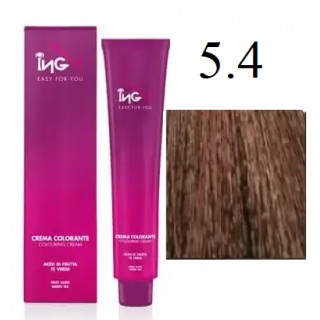 Крем-фарба для волосся безаміачна ING Professional Colouring Cream No Ammonia 5.4 Світло-каштановий 100 мл