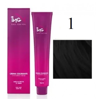 Крем-фарба для волосся безаміачна ING Professional Colouring Cream No Ammonia 1 Чорний 100 мл