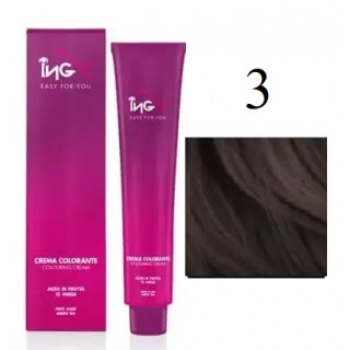 Крем-фарба для волосся безаміачна ING Professional Colouring Cream No Ammonia 3 Темно-каштановий 100 мл