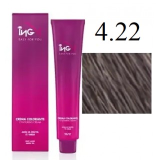 Крем-фарба для волосся безаміачна ING Professional Colouring Cream No Ammonia 4.22 Фіолетово-каштановий 100 мл