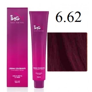 Крем-фарба для волосся безаміачна ING Professional Colouring Cream No Ammonia 6.62 Фіолетово-русявий 100 мл