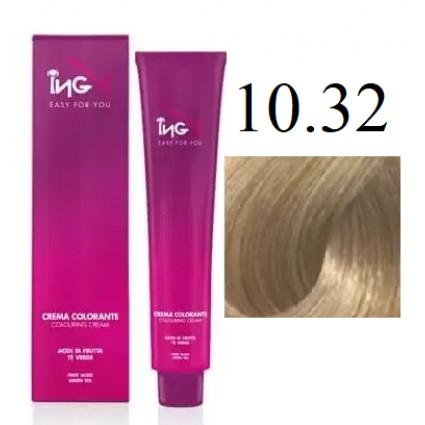 Крем-фарба для волосся безаміачна ING Professional Colouring Cream No Ammonia 10.32 Платиновий блонд 100 мл