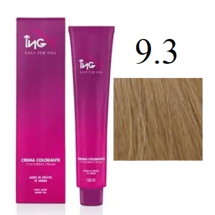 Крем-фарба для волосся безаміачна ING Professional Colouring Cream No Ammonia 9.3 Екстрасвітлий блонд 100 мл Крем-фарба для волосся безаміачна ING Professional Colouring Cream No Ammonia 9.3 Екстрасвітлий блонд 100 мл