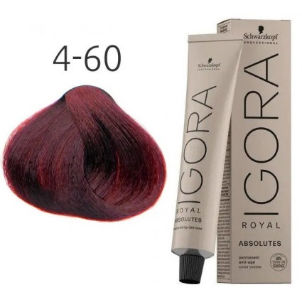 Фарба для сивого волосся Schwarzkopf Igora Absolutes 4-60 Середньо-коричневий шоколадний 60 мл Фарба для сивого волосся Schwarzkopf Igora Absolutes 4-60 Середньо-коричневий шоколадний 60 мл