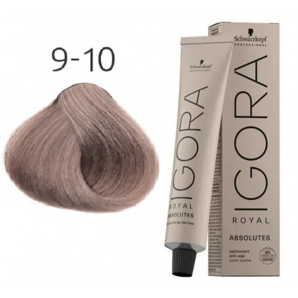 Фарба для сивого волосся Schwarzkopf Igora Absolutes 9-10 Екстра світлий блондин сандре натуральний 60 мл