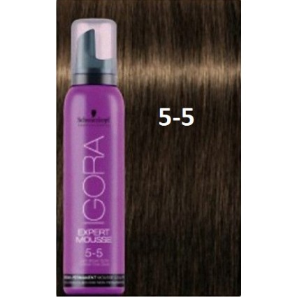 Відтіночний мус Schwarzkopf IGORA Expert Mousse 5-5 Світло-коричневий, Золотистий 100 мл