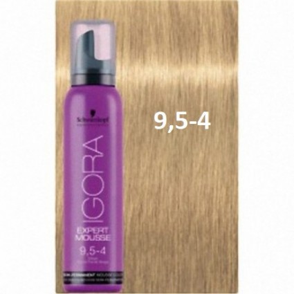 Відтіночний мус Schwarzkopf IGORA Expert Mousse 9.5-4 Платиновий Блондин Бежевий 100 мл Відтіночний мус Schwarzkopf IGORA Expert Mousse 9.5-4 Платиновий Блондин Бежевий 100 мл