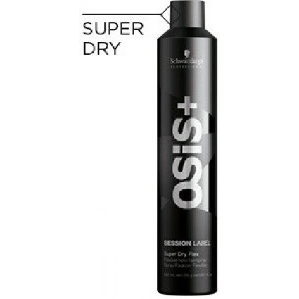 Суперсухой лак еластичної фіксації Schwarzkopf Osis+ Session Label Super Dry Flex 300 мл