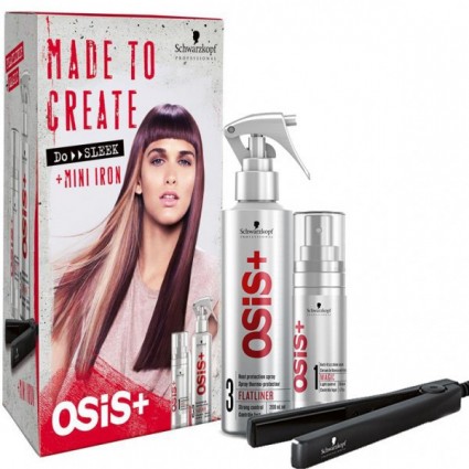 Набір Schwarzkopf OSIS+ Sleek Box (Flatliner+Magic+Міні-плойка для волосся)