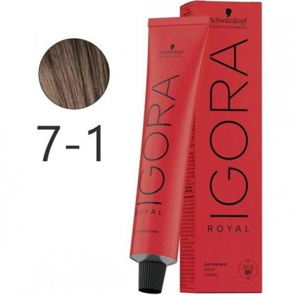 Крем-фарба для волосся Schwarzkopf Igora Royal 7-1 Середньо-Русявий Сандре 60 мл