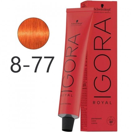 Крем-фарба для волосся Schwarzkopf Igora Royal 8-77 Світло-Русявий Мідний Екстра 60 мл