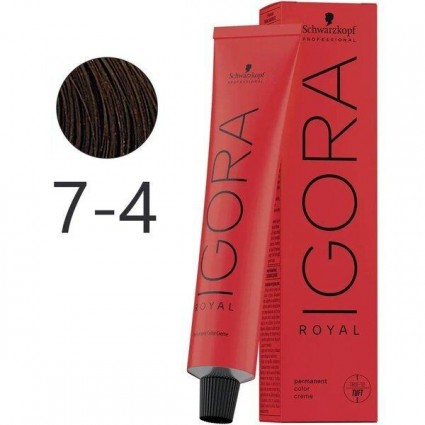 Крем-фарба для волосся Schwarzkopf Igora Royal 7-4 Середньо-Русявий Бежевий 60 мл