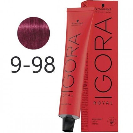 Крем-фарба для волосся Schwarzkopf Igora Royal 9-98 Блондин Фіолетовий Червоний 60 мл