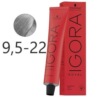 Крем-фарба для волосся Schwarzkopf Igora Royal 9,5-22 Світлий Блондин Пастельний Екстра Попелястий 60 мл