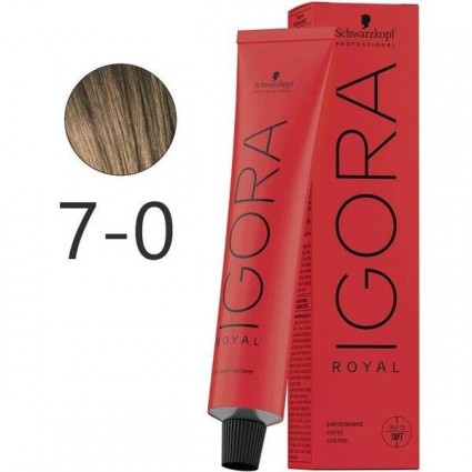 Крем-фарба для волосся Schwarzkopf Igora Royal 7-0 Середньо-Русявий 60 мл Крем-фарба для волосся Schwarzkopf Igora Royal 7-0 Середньо-Русявий 60 мл
