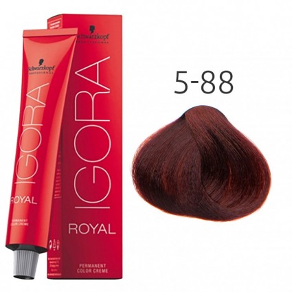 Крем-фарба для волосся Schwarzkopf Igora Royal 5-88 Світло-Коричневий Екстра Червоний 60 мл