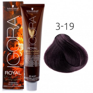 Крем-фарба для волосся Schwarzkopf Igora Royal Opulescence 3-19 Темно-коричневий сандре фіолетовий 60 мл
