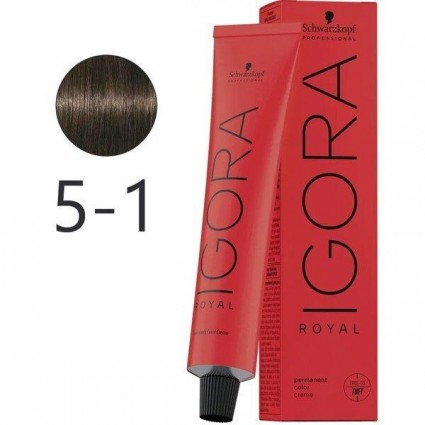 Крем-фарба для волосся Schwarzkopf Igora Royal 5-1 Світло-Коричневий Сандре 60 мл Крем-фарба для волосся Schwarzkopf Igora Royal 5-1 Світло-Коричневий Сандре 60 мл