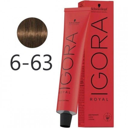 Крем-фарба для волосся Schwarzkopf Igora Royal 6-63 Темно-Русявий Шоколадний Матовий 60 мл Крем-фарба для волосся Schwarzkopf Igora Royal 6-63 Темно-Русявий Шоколадний Матовий 60 мл