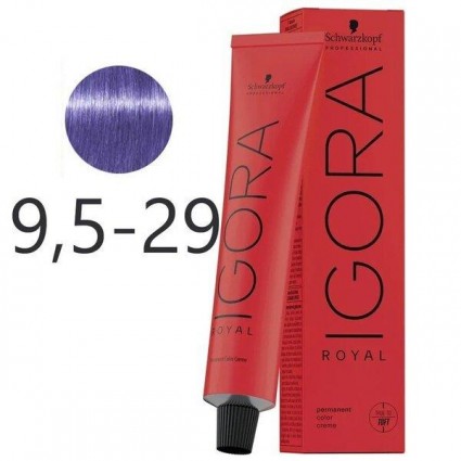 Крем-фарба для волосся Schwarzkopf Igora Royal 9,5-29 Пастельний попелясто фіолетовий 60 мл