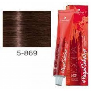 Крем-фарба для волосся Schwarzkopf Igora Royal 5-869 Світлий коричневий червоний шоколадно-фіолетовий 60 мл