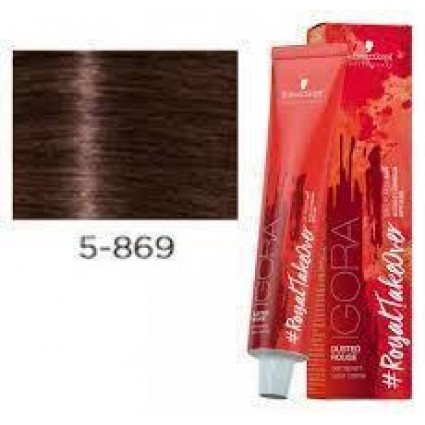 Крем-фарба для волосся Schwarzkopf Igora Royal 5-869 Світлий коричневий червоний шоколадно-фіолетовий 60 мл