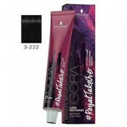 Крем-фарба для волосся Schwarzkopf Igora Royal Nocturnes 3-222 Темний коричневий екстра попелястий 60ml