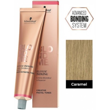 Тонуючий бондінг-крем для волосся Schwarzkopf BlondMe Blonde Toning T-Caramel Карамель 60 мл